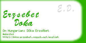 erzsebet doka business card